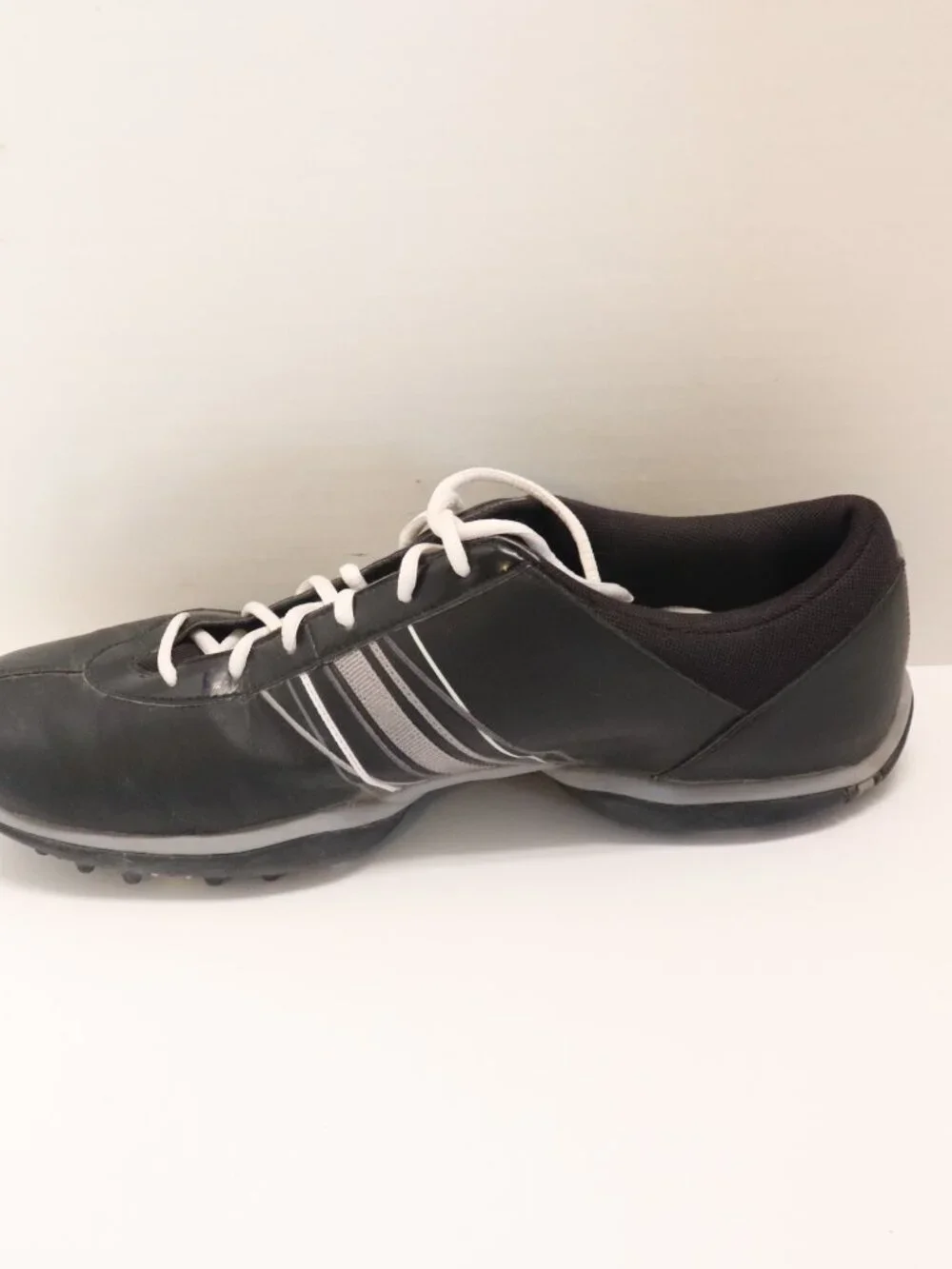 Nike Men's Golf Shoes Lace Up Black Grey Size 10 TAC Soles